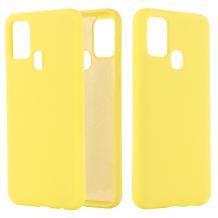 Луксозен силиконов калъф / гръб / Nano TPU за Samsung Galaxy A21s - жълт
