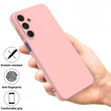 Силиконов калъф / кейс / Nano TPU за Samsung Galaxy A36 5G - розов гръб със защита за камерата