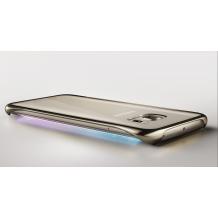 Твърд гръб за Samsung Galaxy S6 Edge+ G928 / S6 Edge Plus - прозрачен / сребрист кант