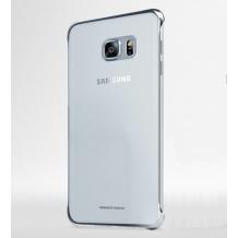 Оригинален твърд гръб Clear Cover EF-QG928 за Samsung Galaxy S6 Edge+ G928 / S6 Edge Plus - прозрачен със сребрист кант