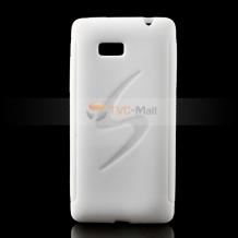 Силиконов калъф / гръб / TPU за HTC Desire 600 dual sim 606w - S / бял