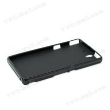 Силиконов калъф / гръб / ТПУ за Sony Xperia Z Lt36H - матиран / черен