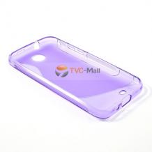 Силиконов калъф / гръб / TPU S-Line за HTC Desire 300 - лилав