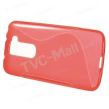 Силиконов калъф / гръб / TPU S-line за LG G2 mini D620 - червен