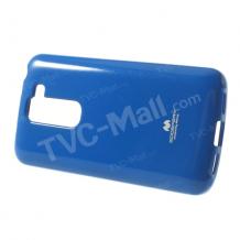 Луксозен силиконов гръб / калъф / TPU Mercury за LG G2 Mini D620 - JELLY CASE Goospery / тъмно син с брокат