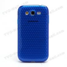 Силиконов гръб / калъф / ТПУ 3D за Samsung Galaxy Grand I9080 / I9082 / Grand Neo i9060 - син