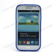 Силиконов гръб / калъф / ТПУ 3D за Samsung Galaxy Grand I9080 / I9082 / Grand Neo i9060 - син