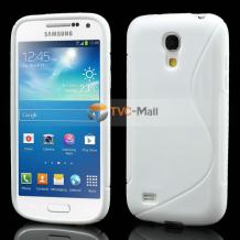 Силиконов калъф / гръб / ТПУ S-Line за Samsung Galaxy S4 mini I9190 / I9195 / Samsung S4 Mini I9192 - бял
