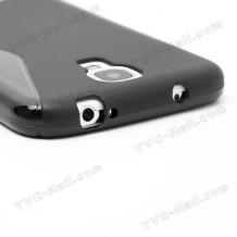 Силиконов калъф / гръб / ТПУ S-Line за Samsung Galaxy S4 I9500 / Samsung S4 I9505 - черен