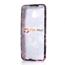Силиконов калъф / гръб / TPU за HTC One Mini M4 - Butterfly & Flower