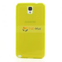 Силиконов калъф / гръб / TPU за Samsung Galaxy Note 3 N9000 N9005 - прозрачен / жълт гланц