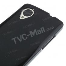 Силиконов калъф / гръб / TPU за LG Nexus 5 E980 - JELLY CASE Mercury / черен с брокат