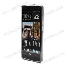Силиконов калъф ТПУ S-Line за HTC One M7 - прозрачен / сив