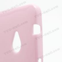 Силиконов калъф ТПУ за HTC One M7 - розов