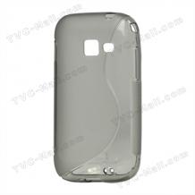 Силиконов калъф ТПУ S-Line за Samsung Galaxy АСЕ Duos S6802 - прозрачен