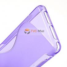 Силиконов калъф / гръб / TPU S-Line за Sony Xperia Z1 Compact - лилав