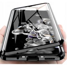 Магнитен калъф Bumper Case 360° FULL за Samsung Galaxy S24 - прозрачен / черна