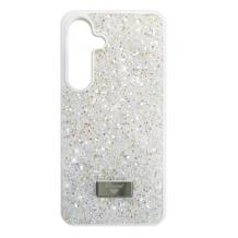 Луксозен гръб / кейс / Bling Case с камъни за Samsung Galaxy A56 5G - бял