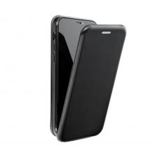 Луксозен кожен калъф Flip тефтер Flexi OPEN за Xiaomi Redmi 9 - черен