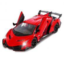 Метална кола с отварящи се врати капаци светлини и звуци Lamborghini Veneno 1:24