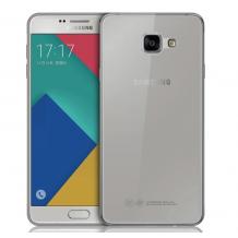 Ултра тънък силиконов калъф / гръб / TPU Ultra Thin за Samsung Galaxy A7 2016 A710 - прозрачен / сив