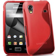 Силиконов калъф ТПУ S-Line за Samsung Galaxy Ace S5830  - червен