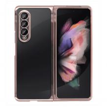 Луксозен твърд гръб за Samsung Galaxy Z Fold3 5G - прозрачен / Rose Gold 