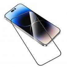 5D full cover Tempered glass Full Glue screen protector iPhone 15 Plus / Извит стъклен скрийн протектор с лепило от вътрешната страна за iPhone 15 Plus