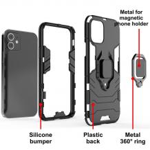 Силиконов гръб TPU Hybrid Shockproof Hybrid Case за Apple iPhone 12 Pro Max 6.7" - черен