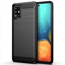 Силиконов калъф / гръб / TPU за Samsung Galaxy A51 - черен / carbon