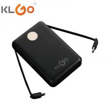 Универсална външна батерия Power Bank KLGO KP-52 3in1 / Lightning, Micro USB, Type-C 10000mAh - черна