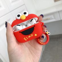 Силиконов калъф за AirPods Pro - червен / Elmo