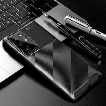 Луксозен силиконов калъф / гръб / TPU Auto Focus за Samsung Galaxy Note 20 Ultra - черен / Carbon