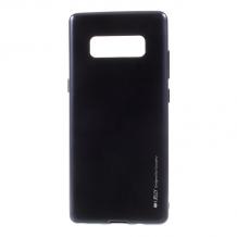 Силиконов калъф / гръб / TPU MERCURY i-Jelly Case Metallic Finish за Samsung Galaxy Note 8 N950 - черен