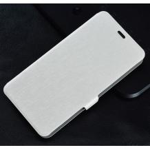 Кожен калъф Flip тефтер Flexi със стойка за Samsung Galaxy A3 SM-A300F / Samsung A3 - бял
