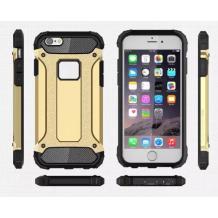 Силиконов гръб TPU Spigen Hybrid с твърда част за Apple iPhone 6 Plus / iPhone 6S Plus - черен със златисто