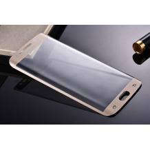 Скрийн протектор извит ТПУ / мек / удароустойчив Full Screen за Samsung Galaxy S6 Edge+ G928 / S6 Edge Plus G928 - Gold / златен