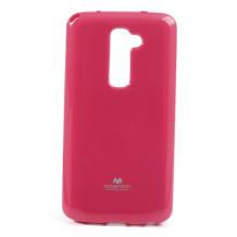 Луксозен силиконов калъф / гръб / TPU Mercury GOOSPERY Jelly Case за LG K10 - цикламен