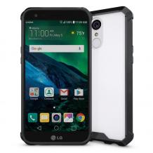 Удароустойчив гръб за  LG K10 2017 - черен / прозрачен