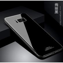 Луксозен стъклен твърд гръб за Samsung Galaxy S8 Plus G955 - черен