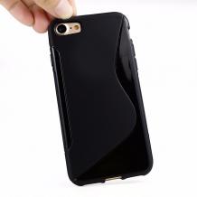 Силиконов калъф / гръб / TPU S-Line за Apple iPhone 7 - черен