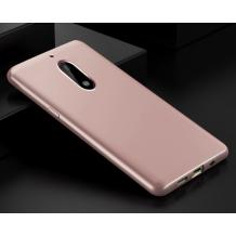 Силиконов калъф / гръб / TPU за Nokia 7 2017 - Rose Gold / мат