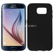 Силиконов калъф / гръб / TPU за Samsung Galaxy S6 Edge G925 - черен / мат
