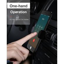 Универсална стойка за кола USAMS Car Holder C Series Air Vent за Samsung, LG, HTC, Sony, Nokia, Huawei, Moto, Apple, Lenovo - черна / въртяща се на 360 градуса