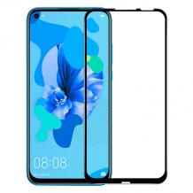 3D full cover Tempered glass Full Glue screen protector Huawei P Smart Z / Y9 Prime 2019 / Извит стъклен скрийн протектор с лепило от вътрешната страна за Huawei P Smart Z / Y9 Prime 2019 - черен