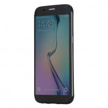 Луксозен кожен калъф тефтер ROCK DR.V Series за Samsung Galaxy S7 Edge G935 - черен