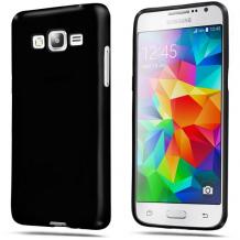 Силиконов калъф / гръб / TPU за Samsung Galaxy J3 - черен / мат
