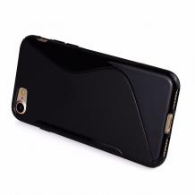 Силиконов калъф / гръб / TPU S-Line за Apple iPhone 7 - черен