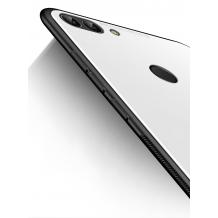 Луксозен стъклен твърд гръб за Huawei P Smart - бял