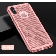 Луксозен твърд гръб за  Apple iPhone XS MAX - Rose Gold / Grid